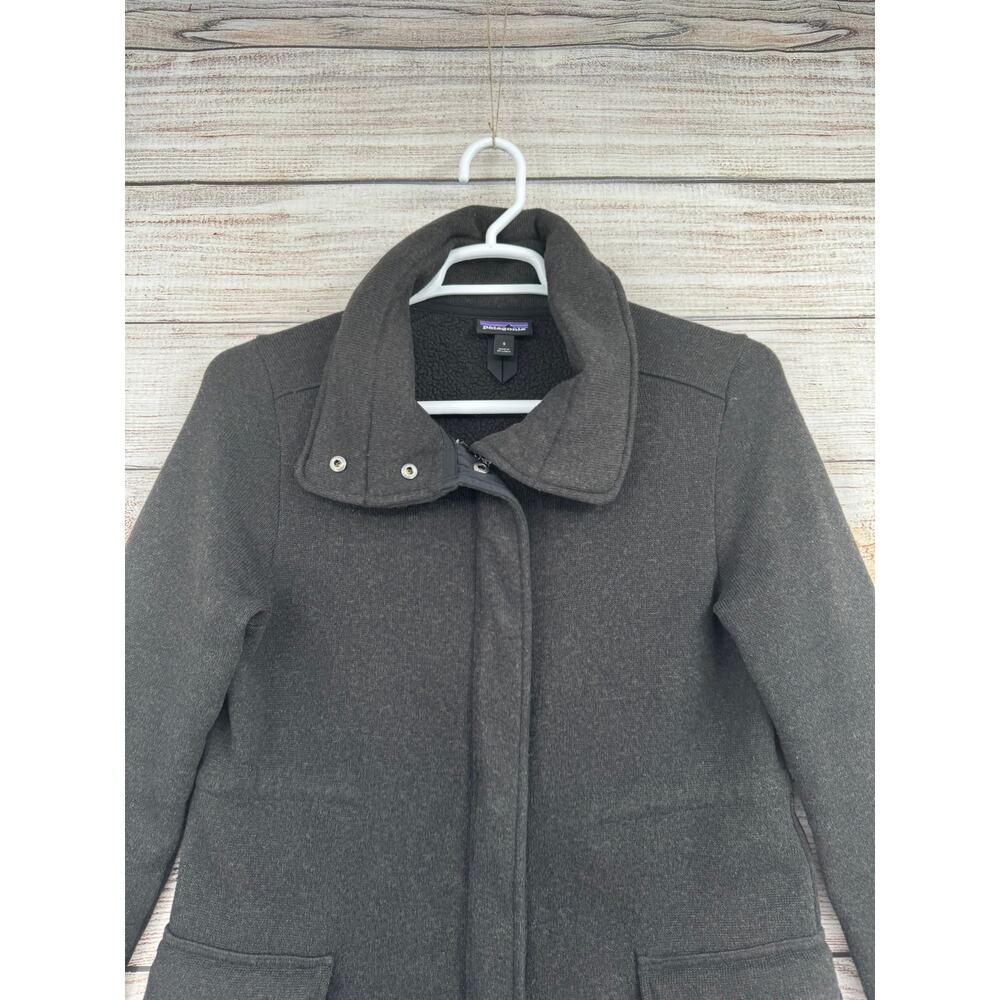 Patagonia Better Sweater Coat Womens Small Dark Gray Fleece Thigh‎ Length - Picture 3 of 12